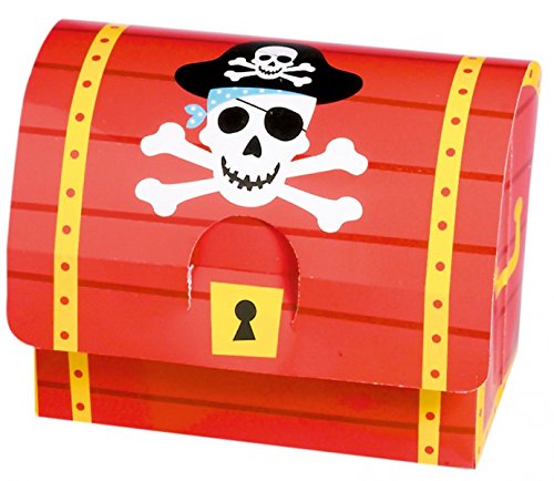 89 Teile Piraten Schatzsuche Set 8 Personen für die Schatzsuche zum Kindergeburtstag – Schatzkiste, Piratenhüte, Party Deko - 2