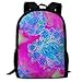 Produktbild Blau Rosa Frühling Blumenblüte Garten Watercolor_7218 Klassische Rucksack Reisen Laptop Rucksack, College School Student Rucksack für Männer und Frauen