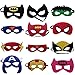 Produktbild 12 Stück Superhelden Masken Kinder Masken Cosplay Party Masken Party Augenmasken Filz Masken Party Masken Set Ideal für Geburtstage Perfekt für Kinder im Alter von 3 +