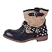 Produktbild FRANCESCOMILANO Damen Cowboy- Bikerstiefelette Blu F092V Größe 39