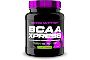Scitec Nutrition BCAA Xpress, sans sucre, gluten et lactose, 5g de BCAA purs, récupération et croissance musculaire, ratio d'acides aminés 2:1:1, aromatisé et facile à mélanger, 700 g, Pomme