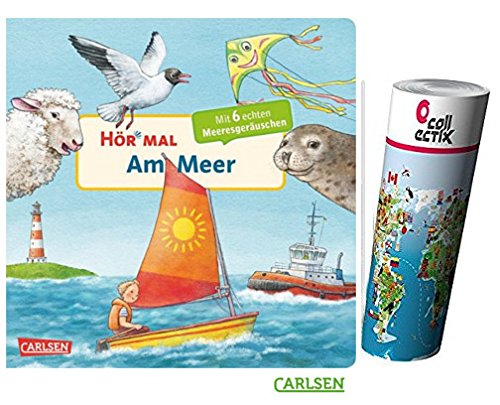 Preisvergleich Produktbild Carlsen Verlag Meer (Hör Mal) Pappbilderbuch + 1 Weltkarten Poster by Collectix Gratis