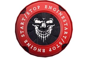 BAKERMICHE Skull Start Stop Button Cover Universal Metal Car Engine Start Stop Button Cover Car Ignition Switch Anti-Scratch Protective Cover Push to Start Button Cover Car Interior Accessory