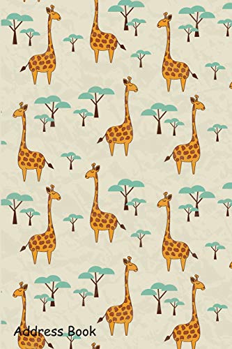 Address Book: For Contacts, Addresses, Phone, Email, Note,Emergency Contacts,Alphabetical Index With Giraffes Pattern