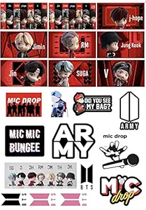 BTS Mic Drop Chibis Bangtan Boys Collection 22 Set Premium Stickers Set Bangtan Boys Gifts for Army