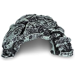 World 9.99 Mall Schildkrötenhütte, Reptilienfelsen verstecken Habitatdekor, perfekter Versteck für kleine Eidechsen, Schildkröten, Reptilien, Amphibien, Fische und so weiter (NS-06)