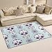 Produktbild Wdskbg Skull and Flowers Area Rug Rugs Non-Slip Indoor Outdoor Floor Mat Doormats for Home Decor Size:16 X 24(40x60cm) ES