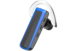 Bluetooth Headset blau für Handy zum Telefonieren 2 Handys Geräte mit Mikrofon Business Auto Büro Etui KFZ universal 6s 7 Plus X 8 XS XR 11 Samsung Galaxy S8 S9 S10 S20 Huawei P20 P30 P40