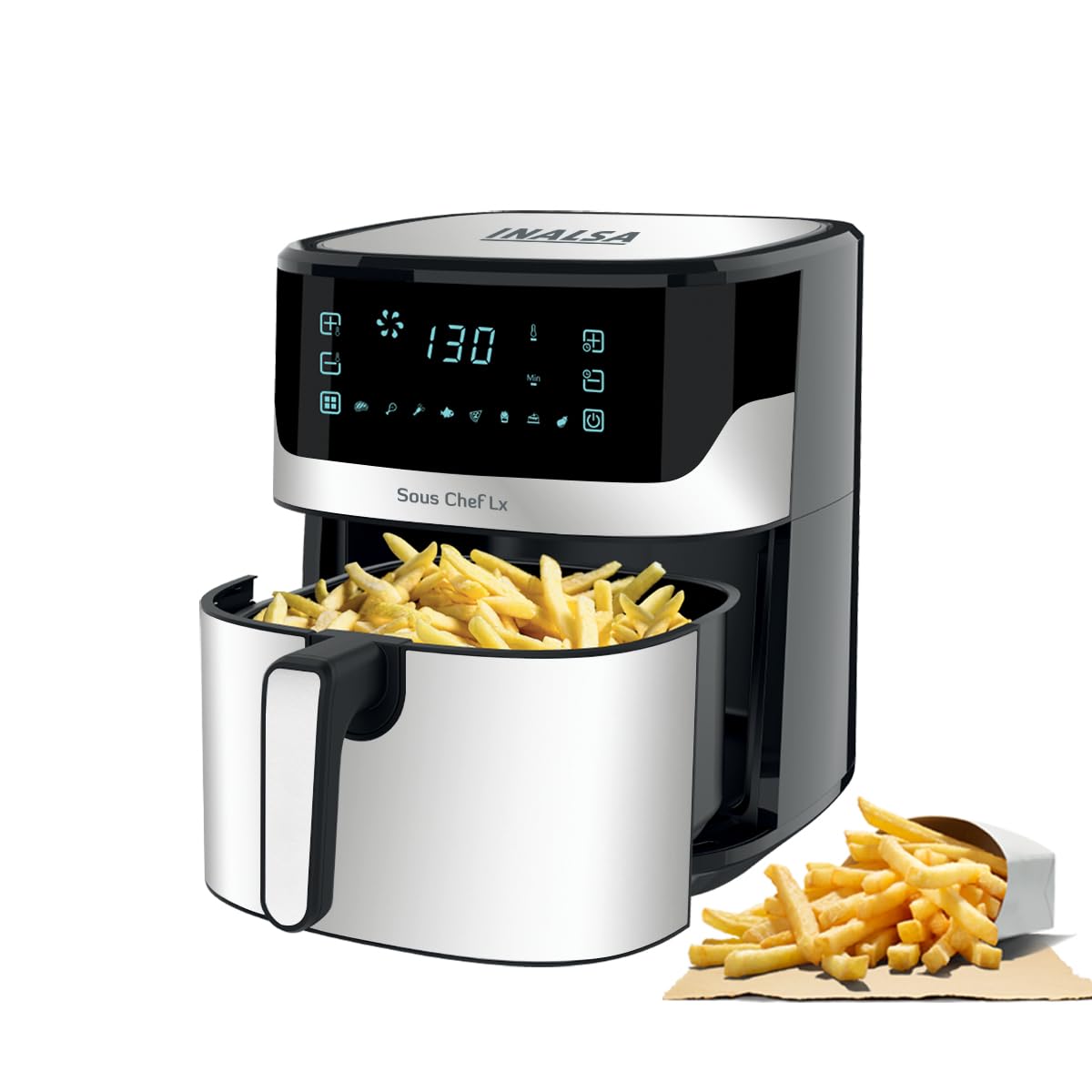 Transform Your Cooking with INALSA Air Fryer 6.5L - 8 Presets & 2 Yr Warranty