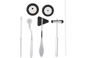BETUED Ensemble de 5 pièces Marteau neurologique, Marteau à percussion Marteau réflexe neurologique à tête pointue, ronde, triangulaire et en forme de T