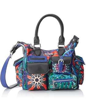 Desigual Damen Bols_indian Galactic Mcbee Henkeltasche, Blau (Azul Lovely), 17x28.5x29 cm