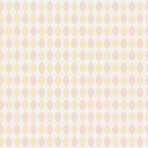 Reflections 5926 Non-Woven Wallpaper Retro 50s & Vanillegelb Almond Shape Vertical in Rows 4 Nude on Cream White
