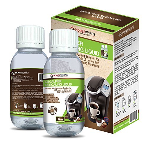 Descaling Solution for All Brands of Coffee and Espresso Machines By Housewares Solutions - 4 Fluid Ounce Bottle by Housewares Solutions