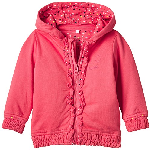 NAME IT Baby Girls Nitket Nb Cu Swe Cardigan Ger 415 Plain Jacket, Pink (paradise Pink), 6-9 Months (Manufacturer size: 74)