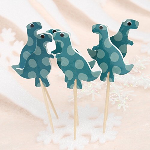 24pcs Dinosaurier Kuchen Dessert Karte Eingeschoben wird zum Geburtstag Kindertag Kinderparty oder Kinder zum Lernen - 5