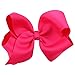 4.5" Solid Baby Girls Clip Hair Bows Large Set Of 16 Color