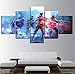 Produktbild sasdasld 5 Stück Spiele Kunstdruck Battlefield Poster Gemälde HD Soldaten Gemälde Leinwand Kunst für Wohnkultur Wandkunst-40CMx60/80/100CM