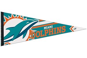 NFL 14515115 Miami Dolphins Fanion de qualité supérieure, 30,5 x 76,2 cm