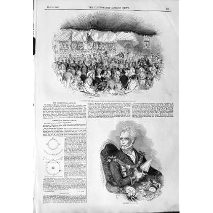original old antique victorian print Asile 1844 Cal?donien de Filles de Base de Zetland de Comte [Cuisine et Maison]