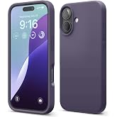 Apple iPhone 16 Uyumlu &Ouml;zel İpeksi Dokunuş Hissi Veren İ&ccedil;i Yumuşak Kadife Lansman Silikon Kılıf Kapak (Derin Mor)