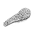 Anself Professional Beauty Zebra Stripe Hair Brush Comb Salon Styling Tool White