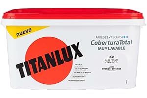 Titanlux Cobertura Total pintura para paredes Gris Hielo 4L