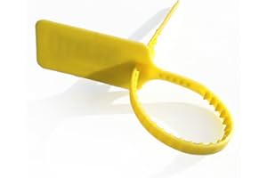 HILLTOP PRODUCTS LTD Carcass Tags Identification Ties Security Seals - Black, White, Red & Yellow (10 pc, Yellow)