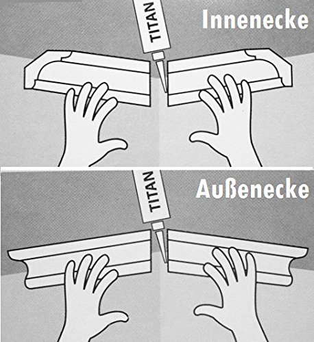 30 Meter Stuckleisten Dekorleisten Eckleiste Innen hart 50x50mm, E-14 - 4