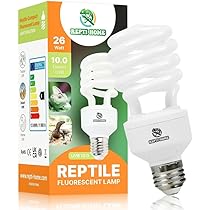 Ampoule UVB 10.0 26W Pour Reptiles - Culot E27, Pour Tortues, Pogona, Iguanes, Plantes, Remplacement Annuel Conseillé