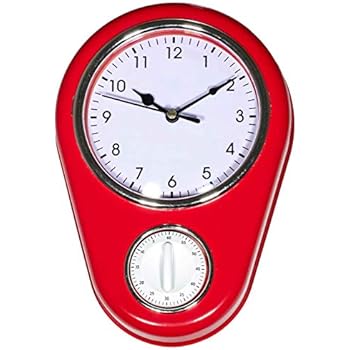 Balance 776573 Wanduhr mit Kurzzeitwecker 31cm hoch Retro design retro