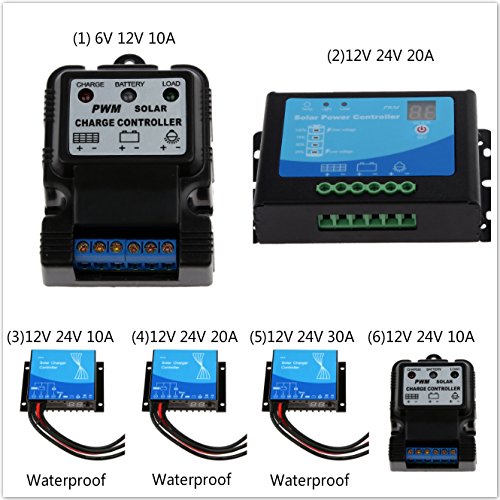 6V 12V 10A Solar Laderegler Solarpaneel mit Selbstschalter Batterieregler - 7
