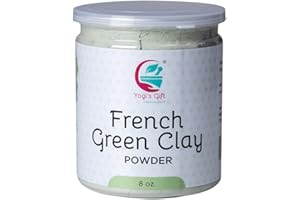 YOGI’S GIFT – CELEBRATING HEALTH Poudre d'argile verte française 227 g | Nettoyant visage en profondeur | Pour adoucir la peau et les soins du visage | Détoxifie naturellement le corps | Argile monmorillonite | Argile verte illite