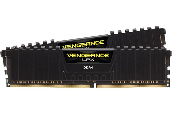 Corsair CMK16GX4M2B3200C16, Vengeance LPX 16Go (2x8Go) DDR4 Jusqu'à 3200MHz C16 XMP 2.0 Kit de Mémoire Haute Performance - Noir