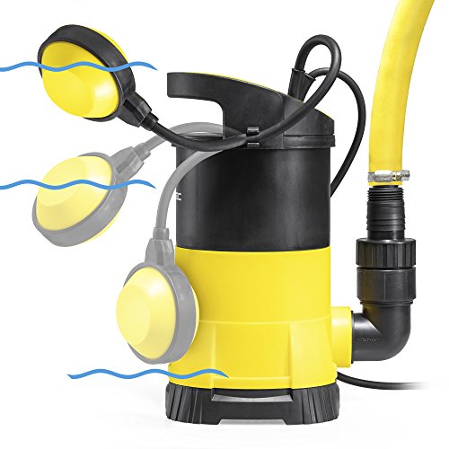 TROTEC TWP 4005 E Klarwasser Tauchpumpe flachsaugend, 400 Watt Leistung, bis zu 7.000 Liter Wasser (max. 7,5 m Tiefe), Fremdkörper bis 5 mm, Automatisches Ein- und Ausschalten dank des stufenlos einstellbaren Schwimmschalters - 2