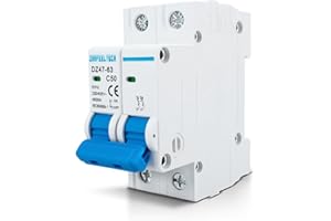 Innfeeltech 1 PC 50 Amp courant 230V disjoncteurs en miniature MCB double pôle pour le montage de rail DIN