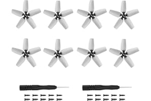 CRAZNICK Lot de 8 hélices de Rechange pour DJI Avata - À Faible Bruit - Accessoires pour Drone DJI Avata - Vis et Tournevis exclusifs - Gris