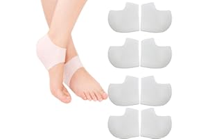 HSUPEZ 4 Pares Protector Talon Zapato, Protector Talon Silicona, Unisexo Gel Heel Pad Copas de Talón, Para el Aquiles, Fascitis Plantar, Espolones Tacón, Alivia el Dolor de Talón