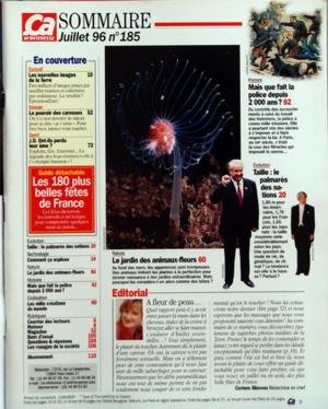 CA M INTERESSE N? 185 du 01-07-1996 SOMMAIRE - EN COUVERTURE - EXCLUSIF - LES NOUVELLES IMAGES DE LA TERRE - DES MILLIERS D'IMAGES PRISES PAR SATELLITE TRAITEES ET COLORISEES PAR ORDINATEUR LE RESULTAT EPOUSTOUFLANT - DOSSIER - LE POUVOIR DES CARESSES - ON N'A RIEN INVENTE DE MIEUX POUR SE DIRE JE T'AIME POUR ETRE BIEN LAISSEZ-VOUS TOUCHER - SPORT - JO ONT-ILS PERDU LEUR AME - EXPLOITS FETE FRATERNITE LA LEGENDE DES JEUX RESISTERA-T-ELLE A L'OLYMPIE BUSINESS - GUIDE DETACHABLE - LES 180 PLUS ... gratuit CA M INTERESSE N? 185 du 01-07-1996 SOMMAIRE - EN COUVERTURE - EXCLUSIF - LES NOUVELLES IMAGES DE LA TERRE - DES MILLIERS D'IMAGES PRISES PAR SATELLITE TRAITEES ET COLORISEES PAR ORDINATEUR LE RESULTAT EPOUSTOUFLANT - DOSSIER - LE POUVOIR DES CARESSES - ON N'A RIEN INVENTE DE MIEUX POUR SE DIRE JE T'AIME POUR ETRE BIEN LAISSEZ-VOUS TOUCHER - SPORT - JO ONT-ILS PERDU LEUR AME - EXPLOITS FETE FRATERNITE LA LEGENDE DES JEUX RESISTERA-T-ELLE A L'OLYMPIE BUSINESS - GUIDE DETACHABLE - LES 180 PLUS ... gratuit