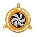 Produktbild Qiilu 12 V 30 LED Aluminium Fan Abdeckung mit Dekoration Blinklicht für GY6 100/125/150 cc Motorrad(Gold)