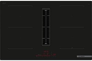 Bosch PVQ811H26E, Série 6, Plaque induction aspirante, 80 cm, 4 feux, Noir