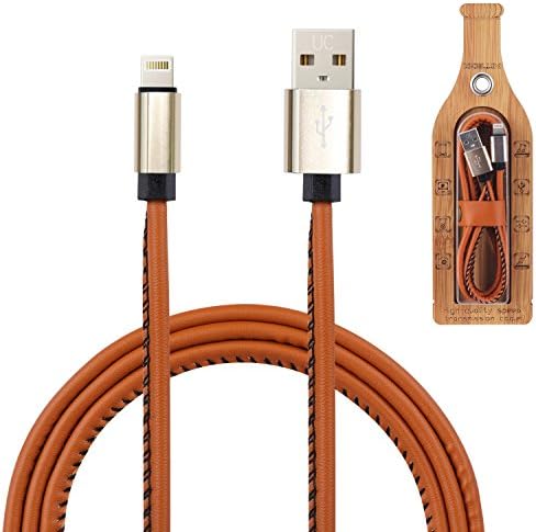 Leather Charging Cable 3.3FT 1m ZEBLUN Charger Cable Lightning USB Cord Data Cable Tangle-Free Charge Cable For iPhone X 5 5S 5C SE 6 6S 7 8 Plus iPad Mini 2 3 4 Air iPod IOS10 and More-Brown