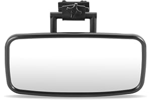 DNA MOTORING Vorderer faltbarer Yacht-Rückspiegel, schwarz, kompatibel mit den meisten Yachten, Ski, Boot, Ponton, Boot, Wasserski, Wasserfahrzeug, Surfen, rechteckiger Stil, MP-MR-U017
