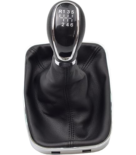 Pomello Del Cambio 6 Marce Cuffia Pelle per Opel Mokka Chevrolet Trax 5