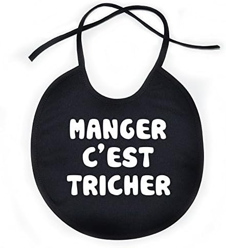 Original dejna – Baby Bib: Eat It Is Cheat – One size – Black