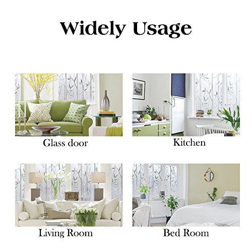 Rabbitgoo® 3D Statisch Haftende Fensterfolie Dekorfolie Sichtschutzfolie Fensterschutzfolie Anti-UV Upgrade Version 90*200cm - 7