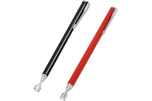 MOZEAT LENS Teleskopmagnet, 2 Stück Edelstahl Magnetgreifer Stabmagnet Ausziehbar Magnetstab Bis Zu 65,8 cm Magnetic Pick-Up Tool Magnetheber für Schrauben Mutter Schlüssel Metallteile