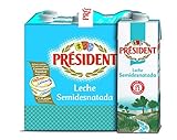 leche semidesnatada president Alimento sano y placentero de alto valor nutricional y energético que aporta calcio y proteínas entre otros nutrientes