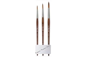 Raphael Brush Series 8504 MARTRE IMTATION Arena, Juego de 3 Piezas, 2, 4, 6. (Raphael Francia)