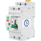 Wattive Automatic Transfer Switch, ATS 2P 63A 220V Dual Power Automatic Transfer Switch DIN Rail Automatic Emergency Current