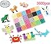 Produktbild vytung Mega Pack 3600 bastelperlen glitzerperlen 24 Farben(6 Jewel) mit Stiftplatten Bastelset für Kinder mit Perlen und Zubehör Compatible with Aquabeads(3600 Beads Complete Pack)